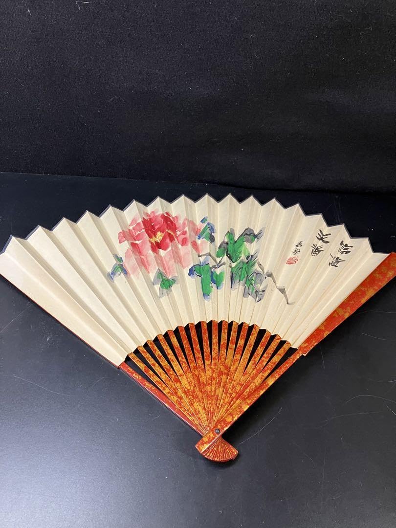 骨董品 扇子アンティーク 骨董・高級品】蘇州 檀香扇 鳥モチーフ 木