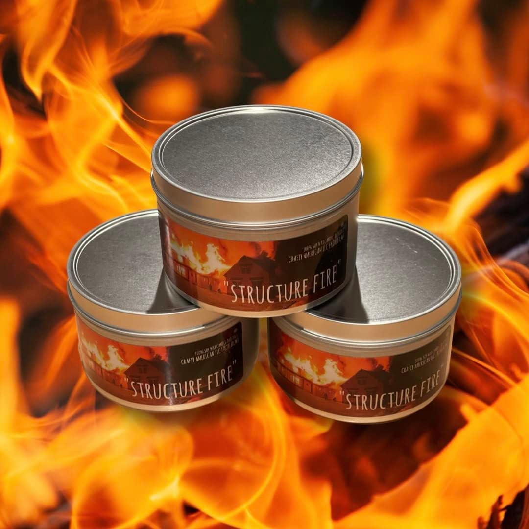 Structure Fire Scented Candle Home & Kitchen