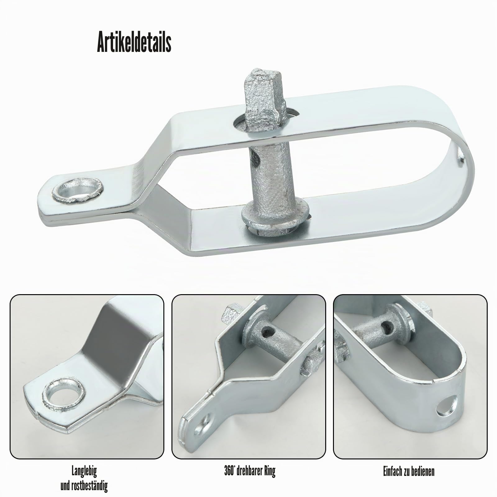 20 Stück Drahtspanner Verzinkt, Zaundrahtspanner 100 mm, Spanndraht Maschendrahtzaun für Zaun, Garten, Stahldraht, Antenne, Wäscheleine