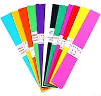 Vista 2 de 35 x 21 pulgadas de papel crepé para envolver floristerías para manualidades, fiestas, cumpleaños, decoración colgante, paquete de 10 (10 colores)