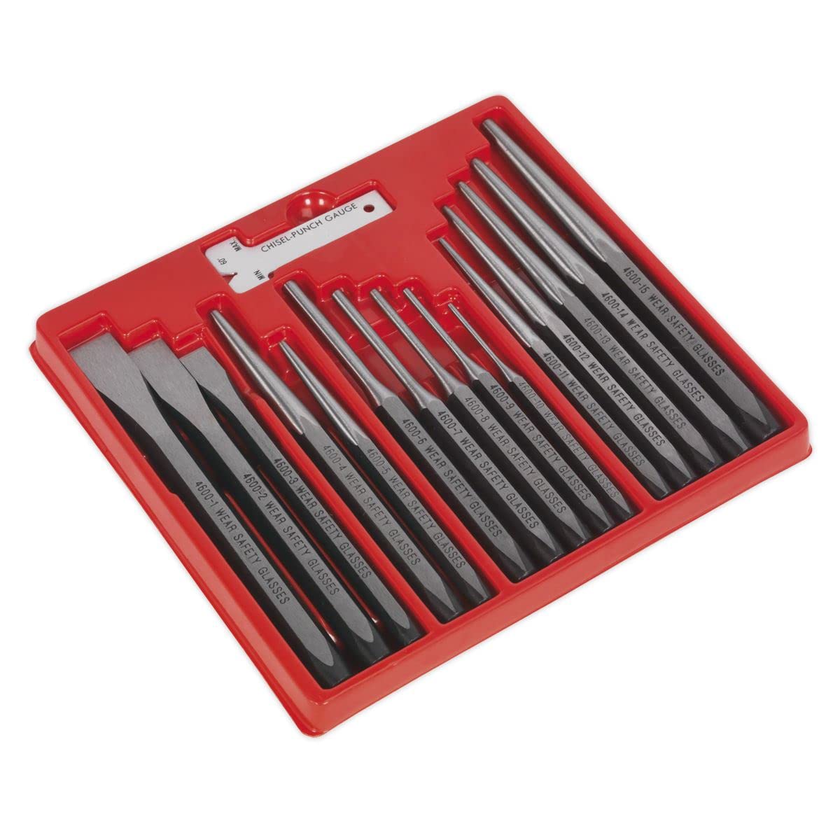 Sealey AK9216 16 Piece Punch and Chisel Set