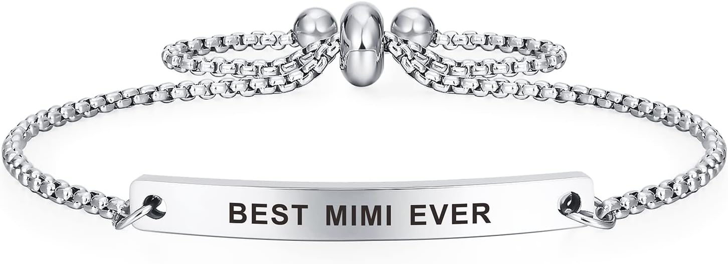 SOUSYOKYO Best Mimi Ever Bracelet Jewelry, Fashional Mimi Mothers Day Birthday Gifts Present for Women