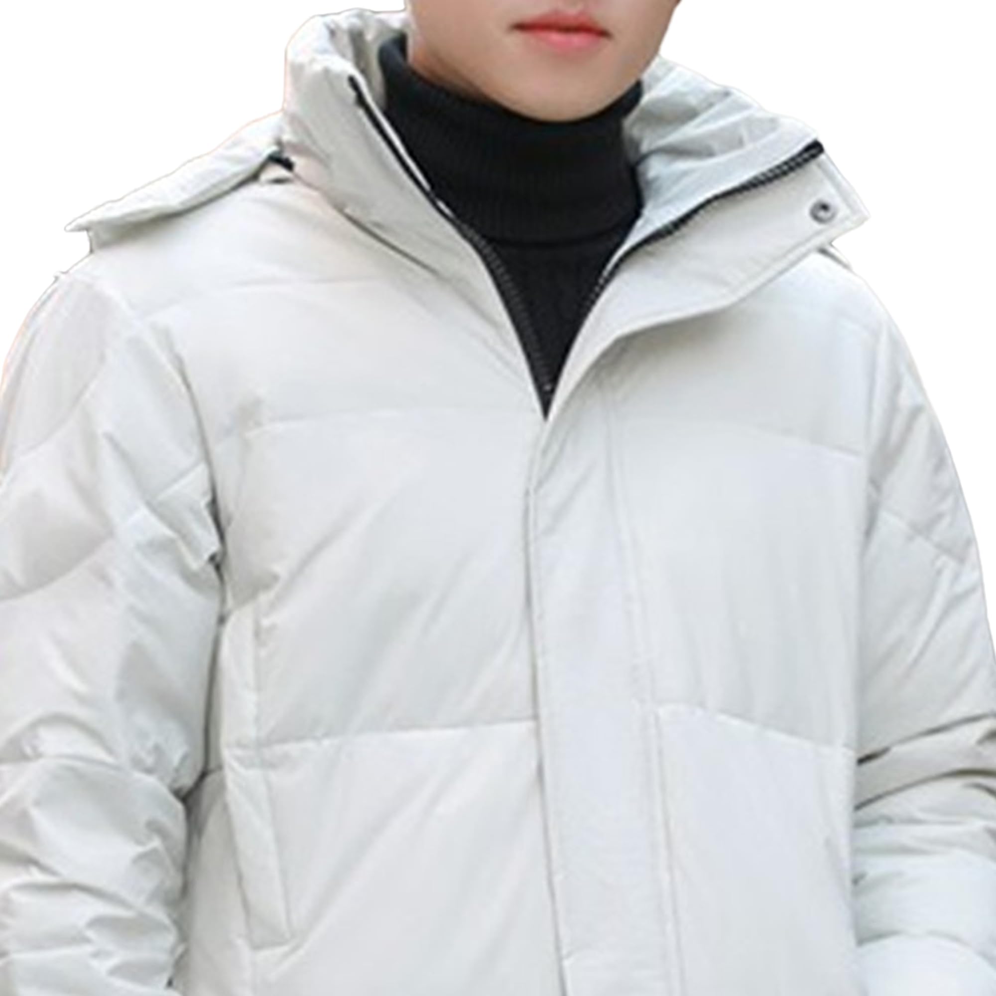 Piumino da uomo lungo con cappuccio più spesso piumino piumino casual caldo piumino parka invernale piumino soprabito
