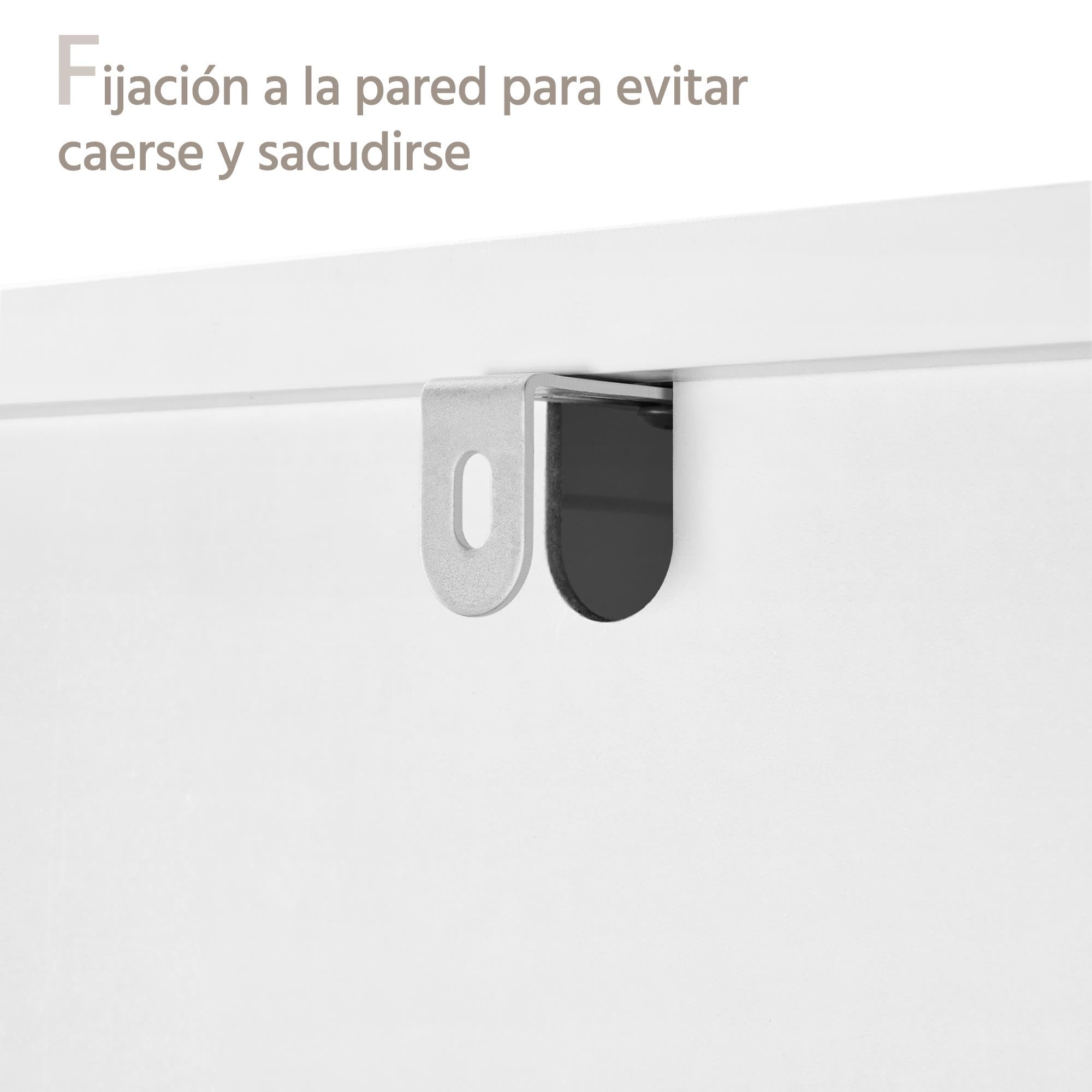 Yaheetech Armario Alto Baño Mueble Auxiliar de Baño 40x30x153 cm Blanco | con Estantes Ajustables Armario de Cocina con Puerta Armario Estrecho