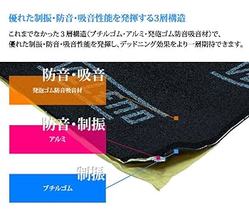 VELENO デッドニング 3層 多重構造 防音シート 防音材 Amazon.co.jp: VELENO デッドニング 3層 多重構造 ロング