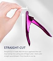 Vista 4 de AIRSEE Herramienta profesional ajustable de acero inoxidable para uñas acrílicas, cortaúñas para uñas postizas artificiales, resistente a