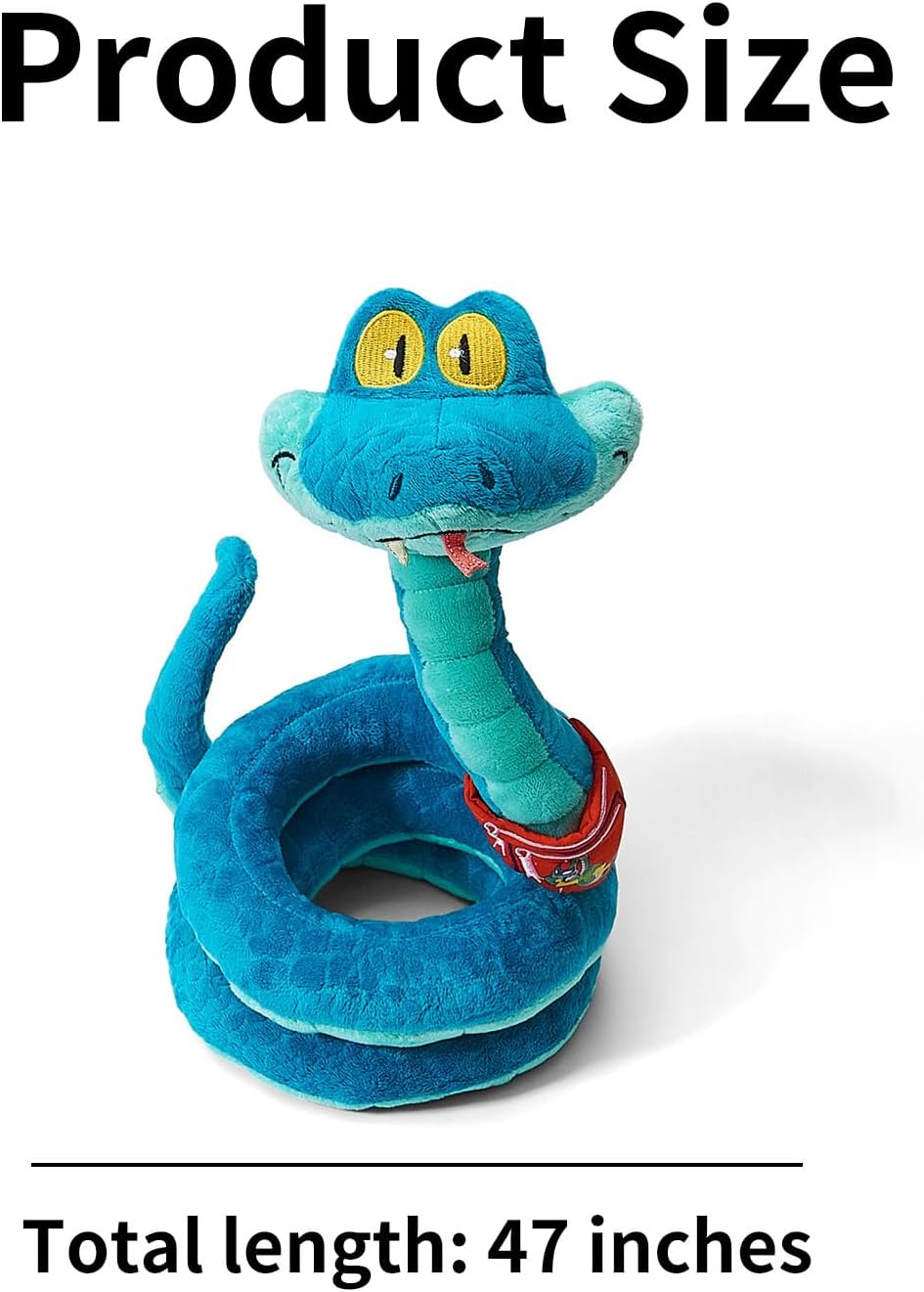 Cute Cartoon Plush Snake Doll, Soft Comfortable Stuffed Animal Toy, Ideal Gift for Teens, Animal Lovers, Birthday and Holiday