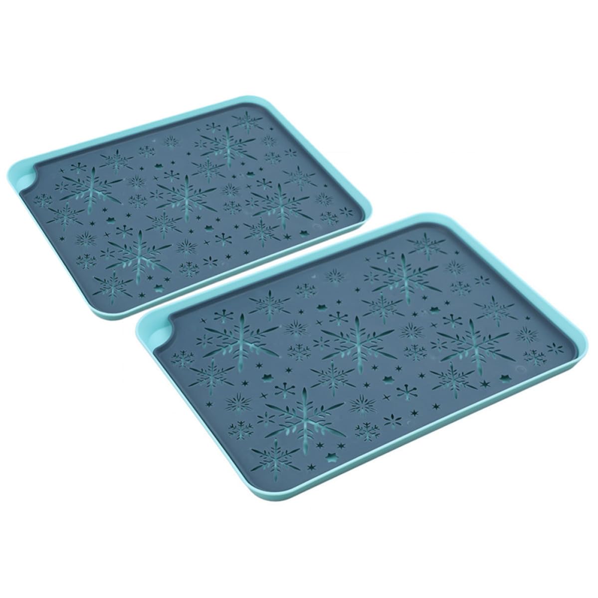 Bandeja rectangular de drenaje desmontable azul para tazas y servicio de té