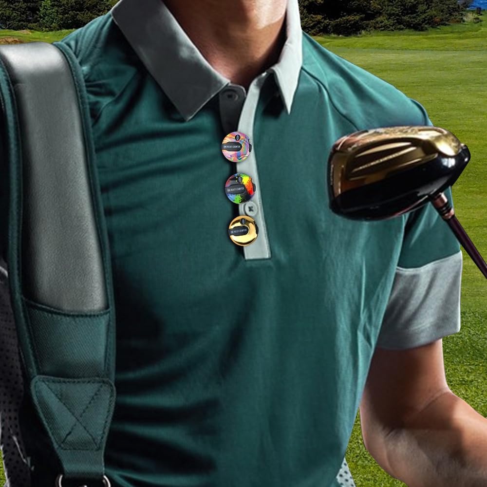 DONGKER Contador de puntuación de golf, contador de golpes con clip hasta 12 puntos