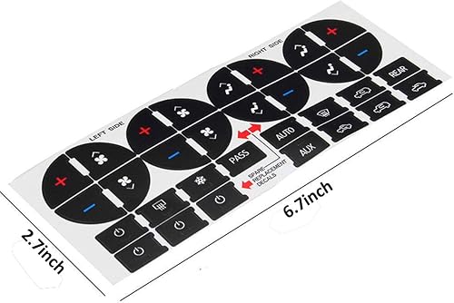 Miniatura 7 de TraderPlus Paquete de 3 calcomanías de repuesto para botón de tablero de CA