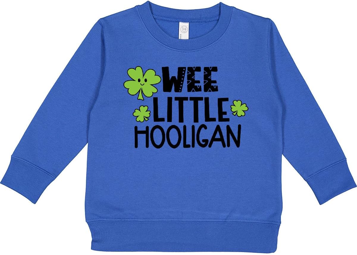 inktastic St. Patrick's Day Wee Little Hooligan with Clovers Toddler Sweatshirt