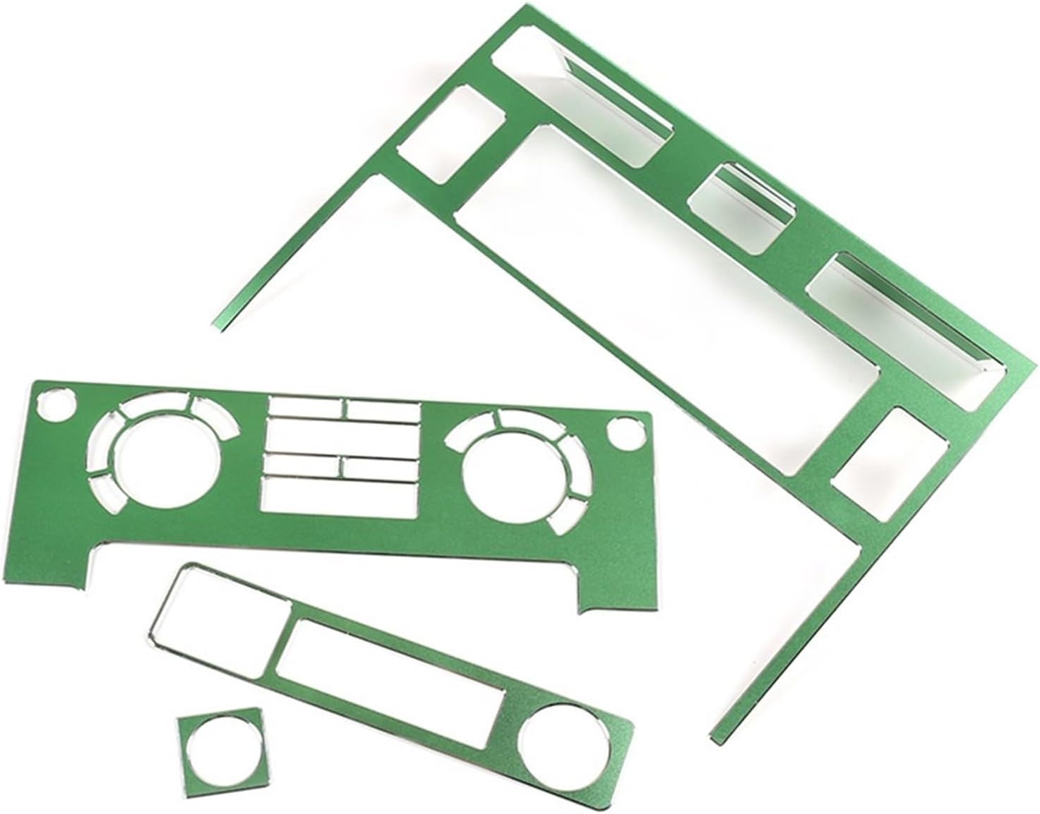 GERRIT Car Accessories Fit for Land Rover Defender 110 2008-2018 Aluminum Car Central Air Air Conditioning Control Adjust Panel Trim Stickers Upholstery Care (Color : Green)