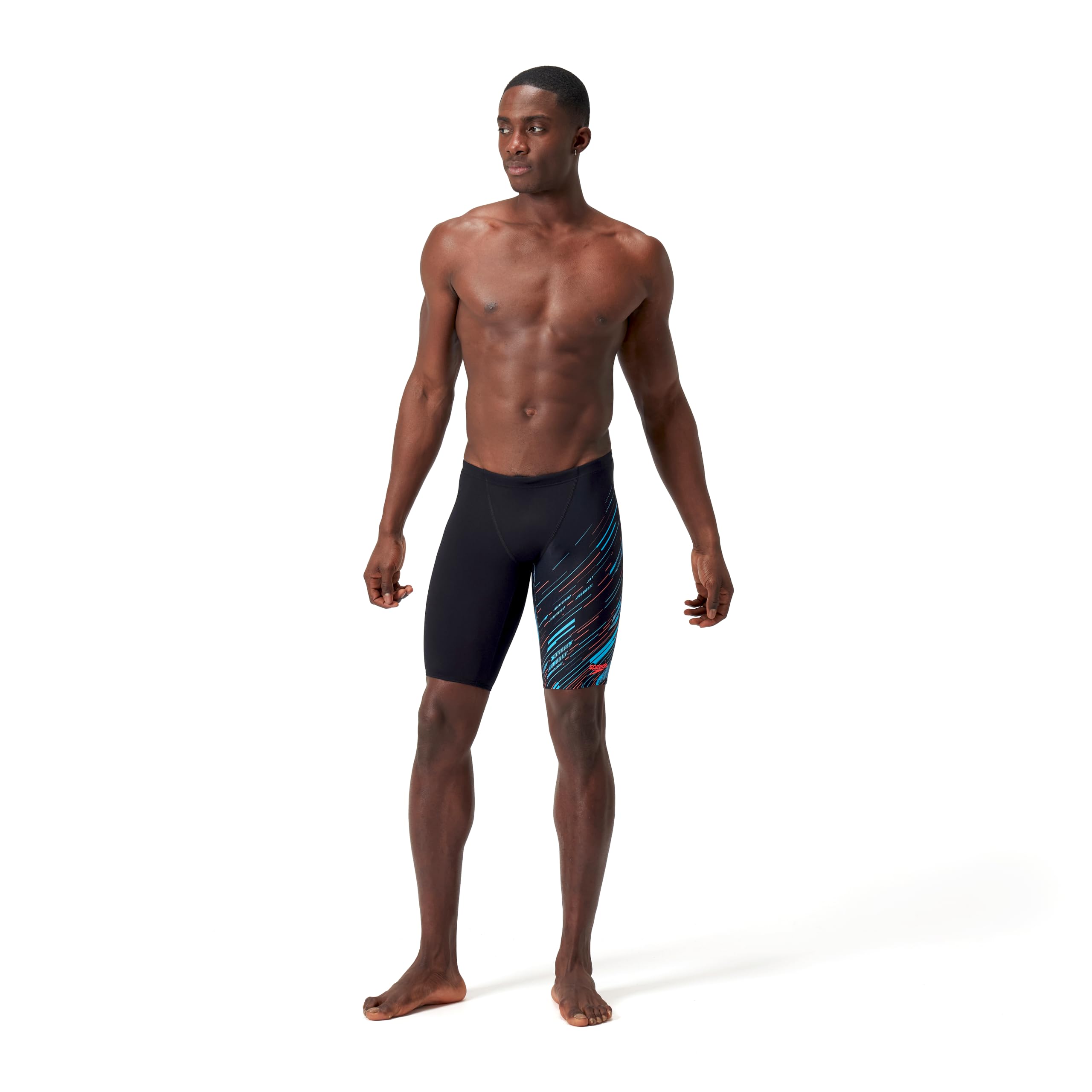 Speedo Jammer Hyperboom V-Cut dla mężczyzn, szybkoschnący, trening, fitness, odporny na działanie chloru (1 szt.)