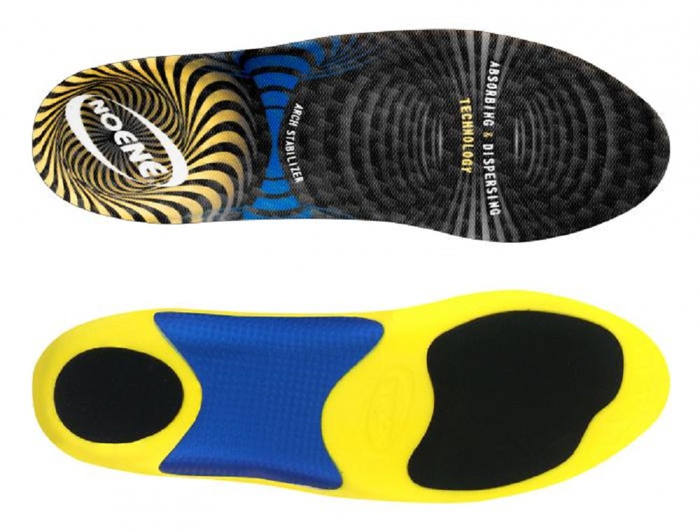 Noene AC + Ergopro ergonomiczne wkładki sportowe, pochłaniające wibracje, uniseks, wielokolorowe (czarne), 38