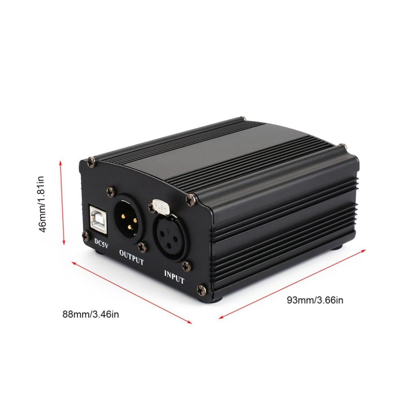Amazon.co.jp: 48V ファンタム電源供給 XLR 3 ピンマイクケーブル付き
