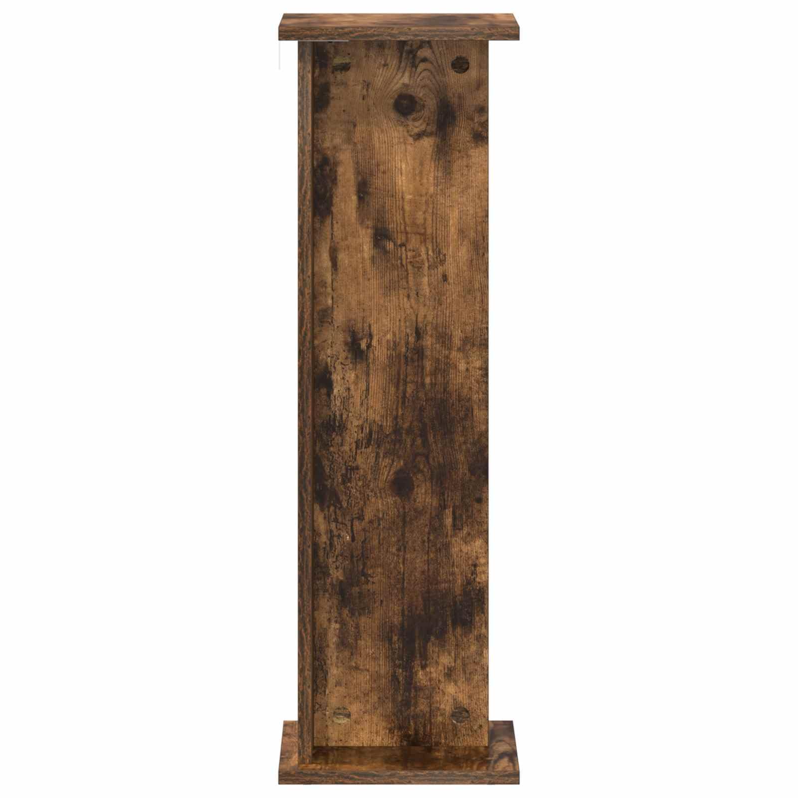 Supporto per piante in rovere affumicato, 25 x 25,5 x 80,5 cm
