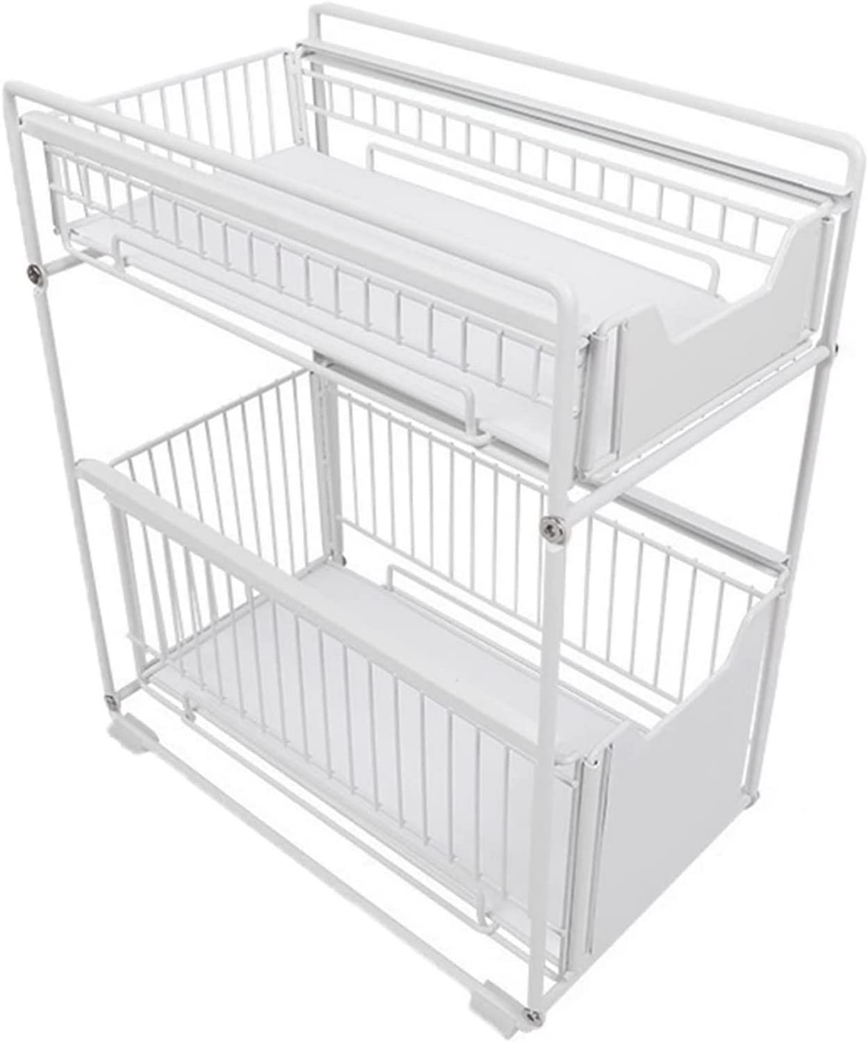 Rangement sous l'évier Organisateurs et rangements sous l'évier, tiroir organisateur de panier d'armoire coulissant à 2 niveaux, pour cuisine, salle de bain, comptoir de bureau, panier de rangement em