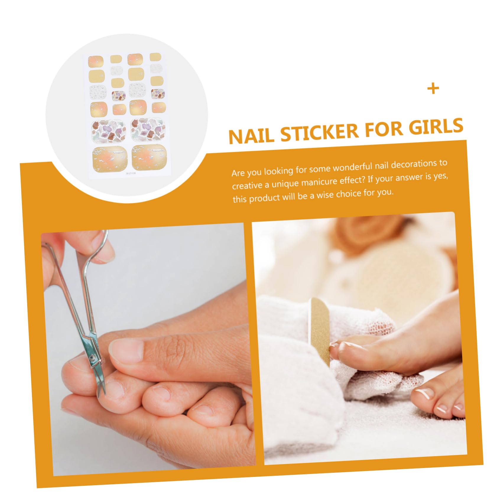 CALLARON 5 Set Adesivi Per Unghie Decorativi Stickers Per Unghie Dei Facile Applicazione Per Manicure E Pedicure Per Condividere Con Amiche E Famiglia 8 Fogli*5