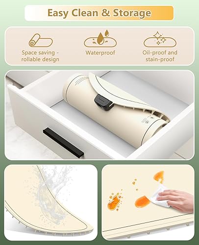 Miniatura 6 de Tapete de calentamiento para alimentos, calentadores de alimentos de temperatura ajustable para fiestas, bufé con temporizador, bandejas de silicona