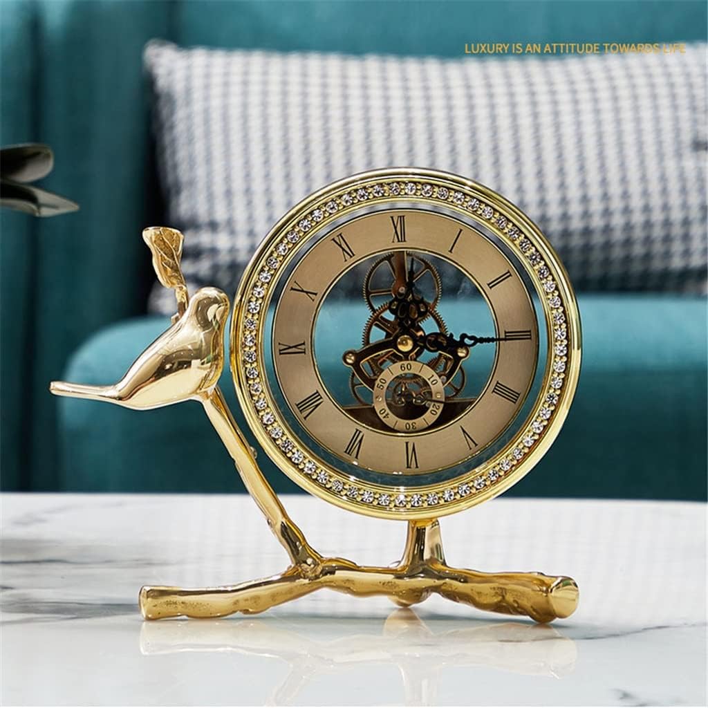 Desk Clocks, Desktop Clocks, Living Room Display Clocks, Desktop Clocks, Living Room Home Wine Cabinet Tables (Color : A, Size : 231019cm)