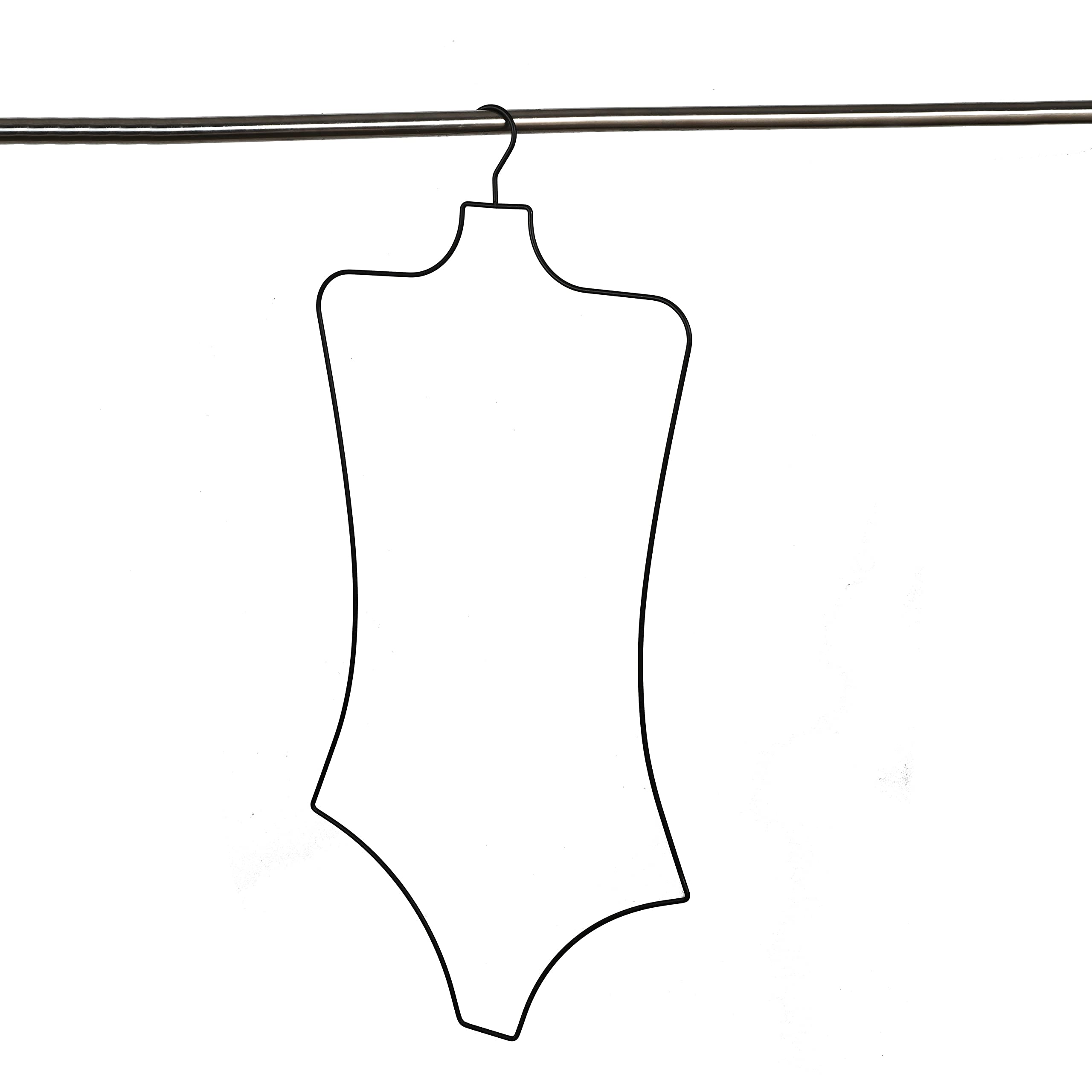 Wire Body Shape Display Hangers (Black) 10 Pack Metal Bikini Swimsuit