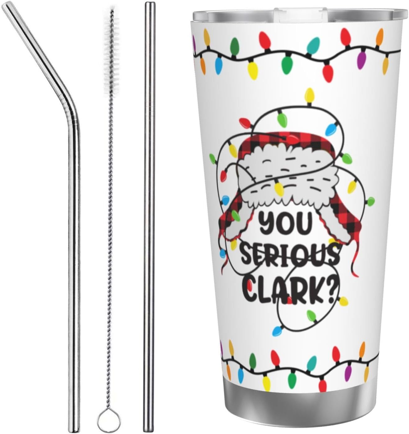 National Lampoon's Christmas Vacation Gift, Clark Griswold Tumbler, You Serious Clark Mug, Funny Movie Tumbler 20 oz, Xmas Gifts for Women Birthday Gifts - Image 6