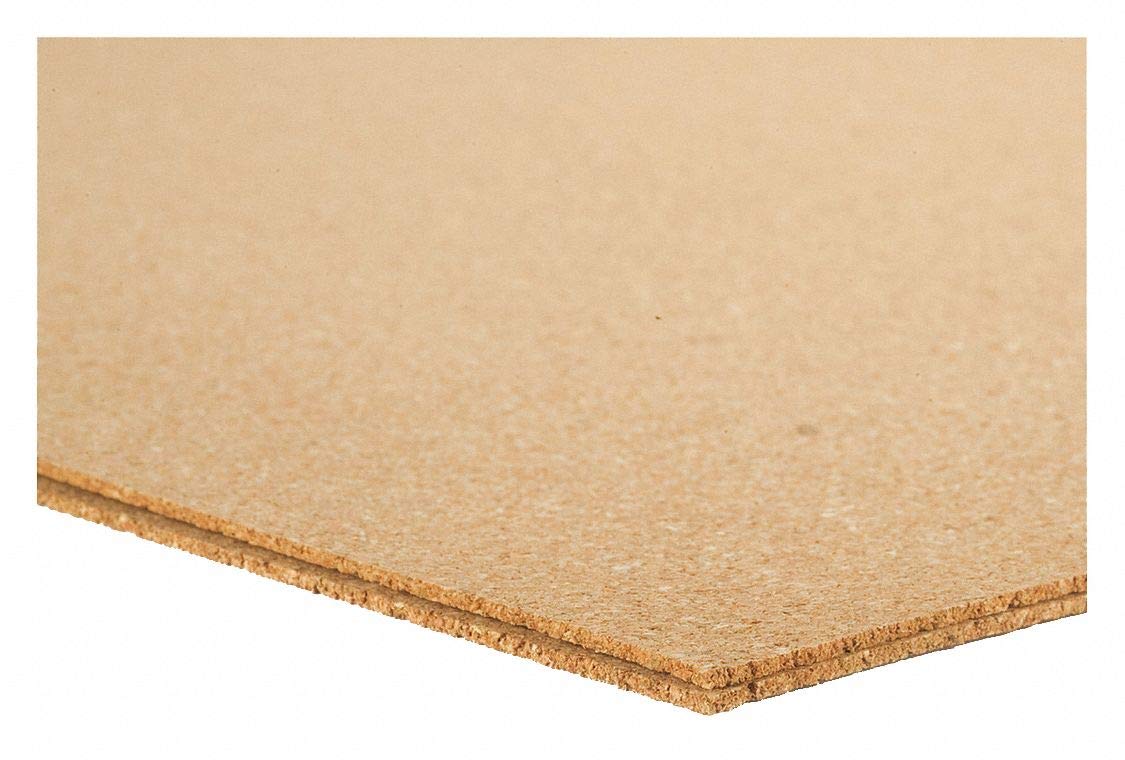 Cork Sheet, Underlayment, 2.5mm T, 24x36 in