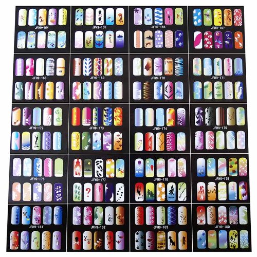 Paasche Airbrush Nail Stencils 200 Designs, Silver