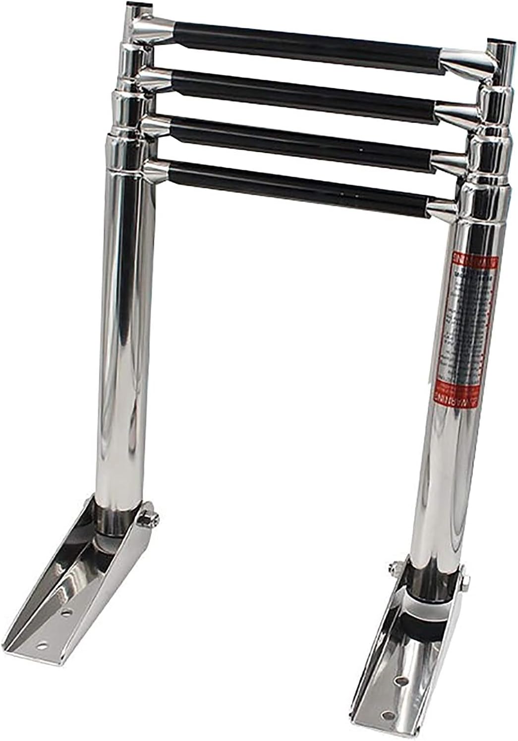 Dock Boat Ladders 4 Step Folding Removable Boat Ladders, Stainless Steel Pontoon Swimming Pool Drop Down Boarding Ladder with Wide Pedal, Load 150kg