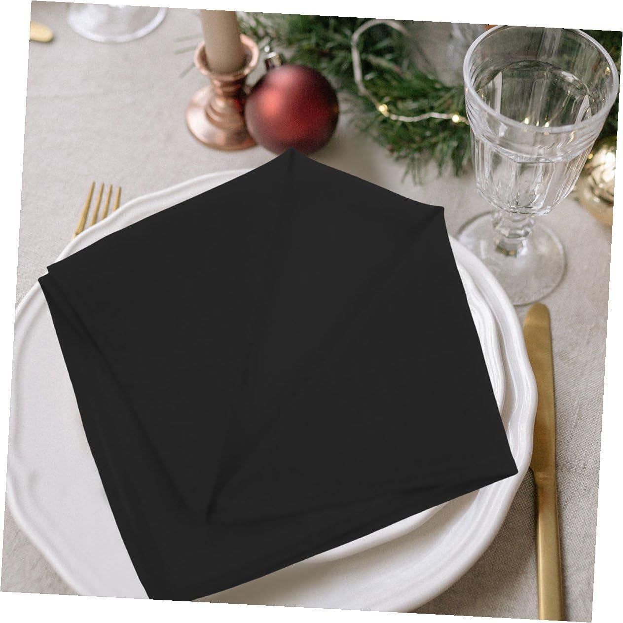 Disposable Black Paper Napkins 50pcs X2 Thick Soft Guest Dinner Napkins for Wedding Banquets Hotel Holiday Party Tableware