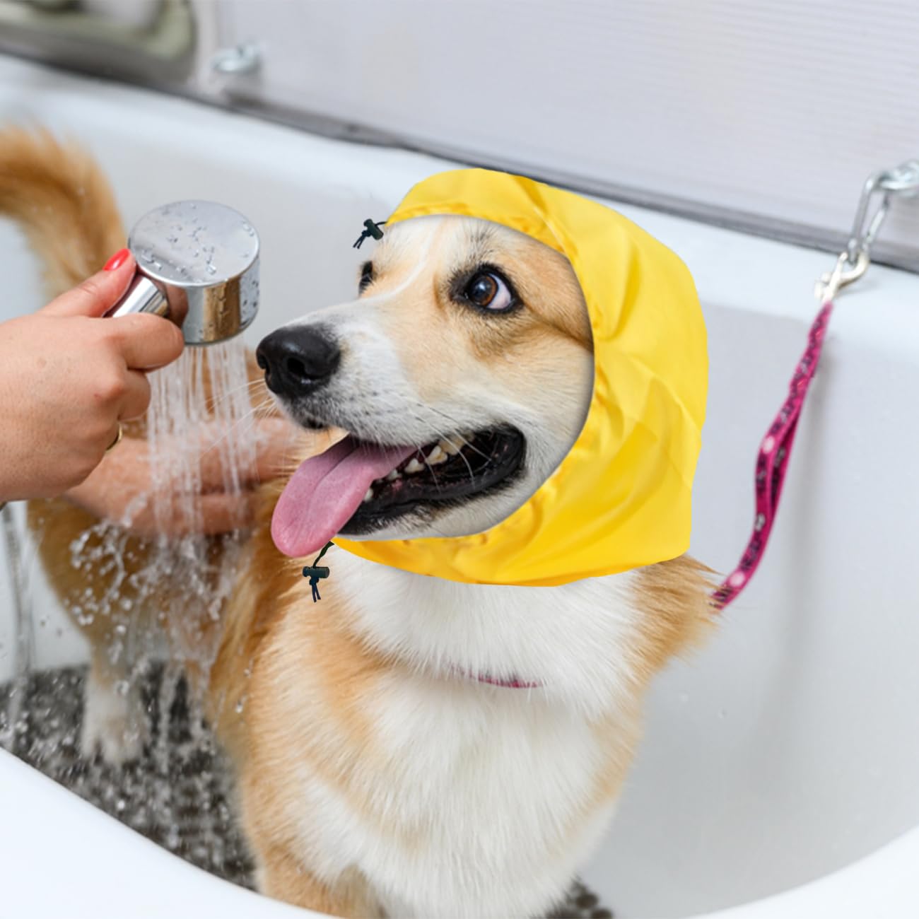 Dog Earmuffs Waterproof Dog Bath Cap Ear Protector For Grooming