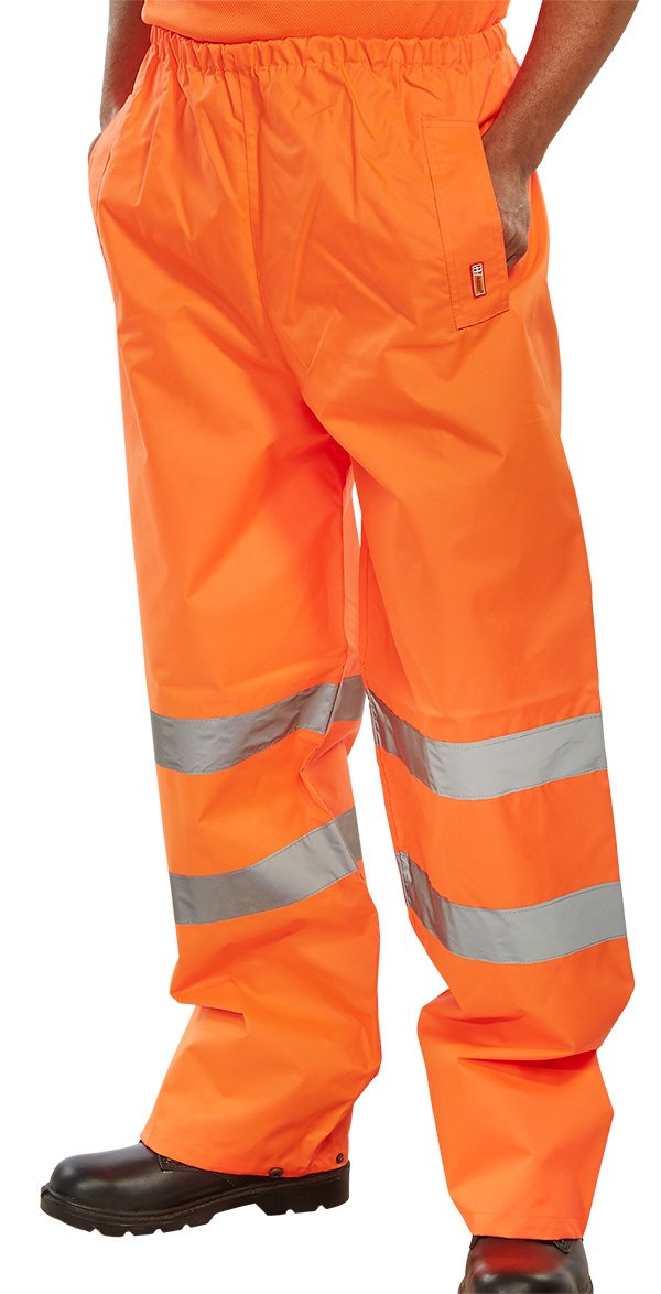 B SeenTenor-M Hi Vis Waterproof Over Trouser Orange Medium