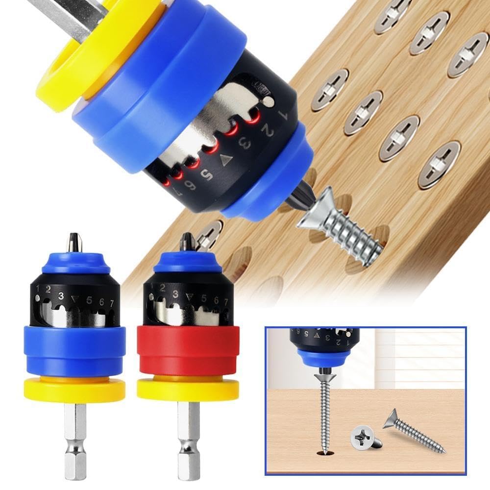 Punta a profondità regolabile con frizione a 7 posizioni 2-8 mm di profondità arresto magnetico automatico esagonale con gambo forte antiscivolo testa PH2 a sgancio rapido testa a rilascio esagonale