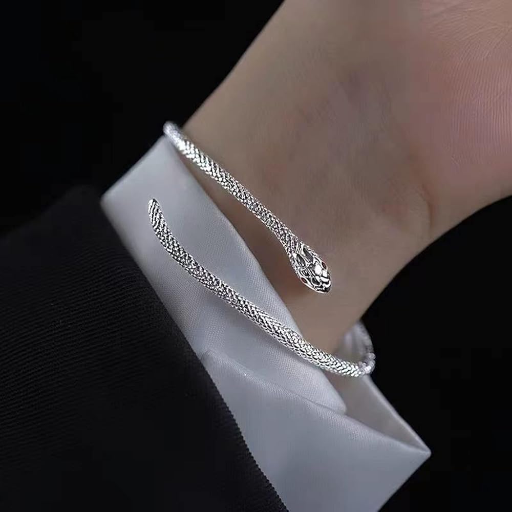 ブレスレット Numbering Coil Toggle Snake Chain Bracelet #8901 4BFK822 Amazon.com: Zeshimb Silver Snake Open Cuff Bangle Adjustable