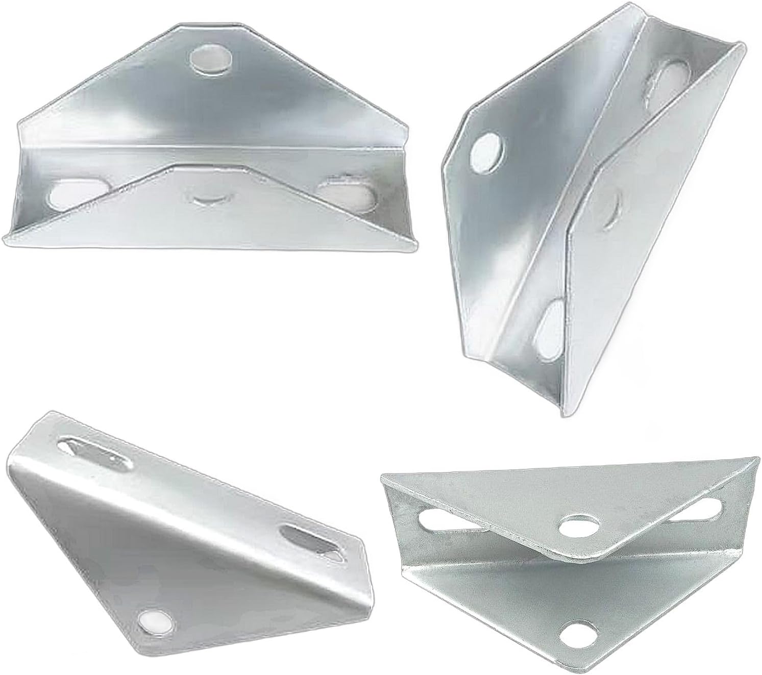 Adjustable Brace Fitting, Solar Panel Tilt Mounting Brackets for 1/2" Bolt in 1-5/8" Strut Channel,Galvanized Steel Joint Connector(4 Pack)
