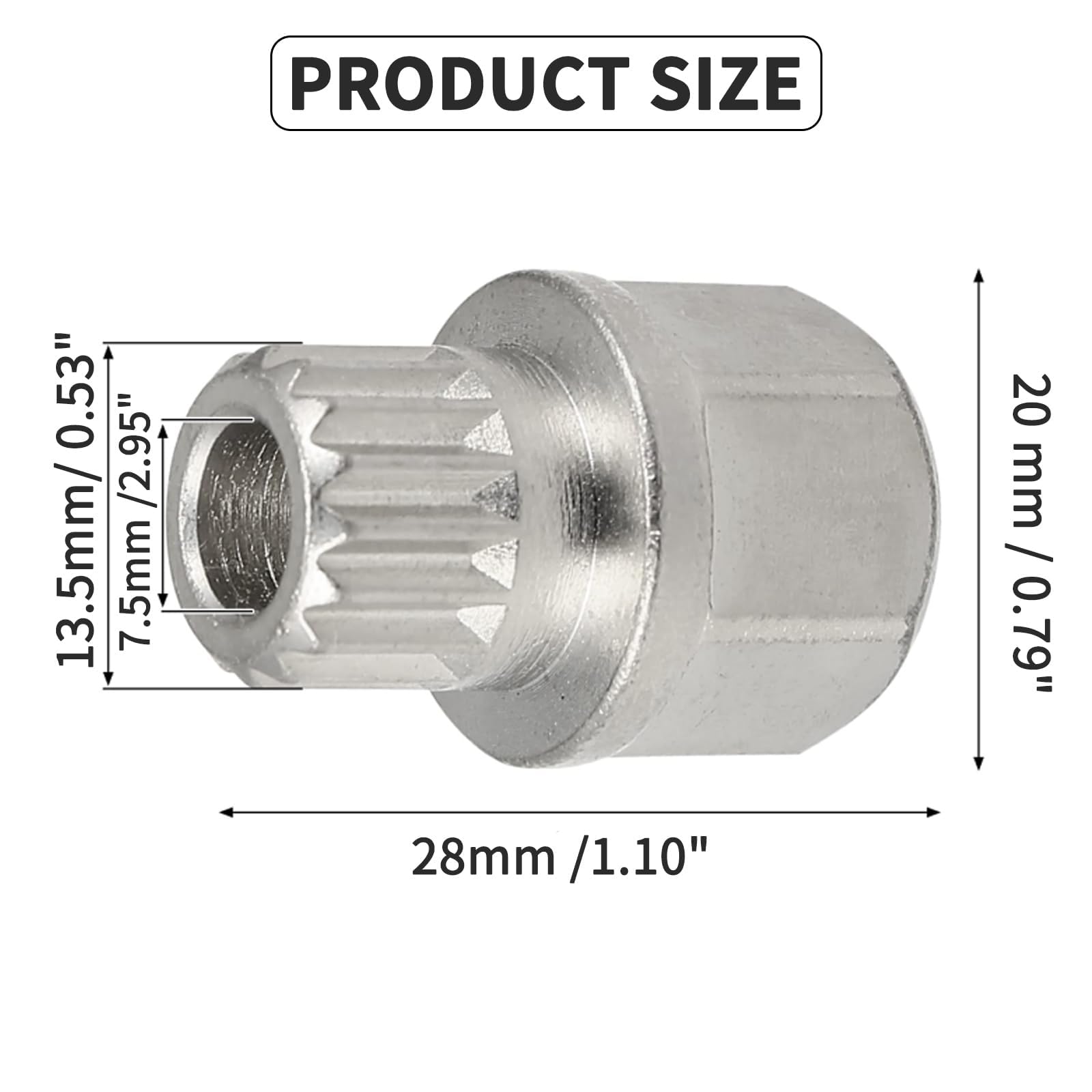 Bullone di bloccaggio ruota antifurto per auto 32/16PT per chiave dado ruota BMW X1 X3 X5 X6