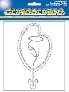 Chroma Graphics 26515 Rosary Silver Cling Bling Decal