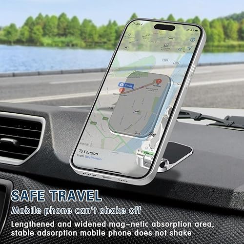 Miniatura 4 de Soporte universal para teléfono de automóvil, soporte universal para teléfono celular con brazo de aleación de aluminio plegable, rotación de 360,