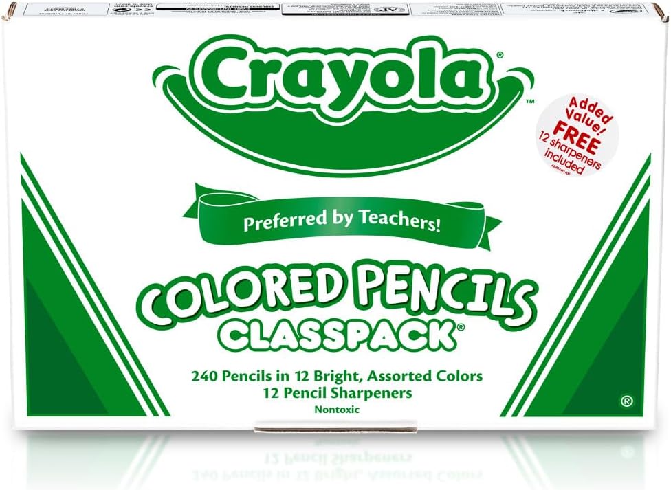 Crayola Colored Pencils Classpack, 12 Colors (240 Count)