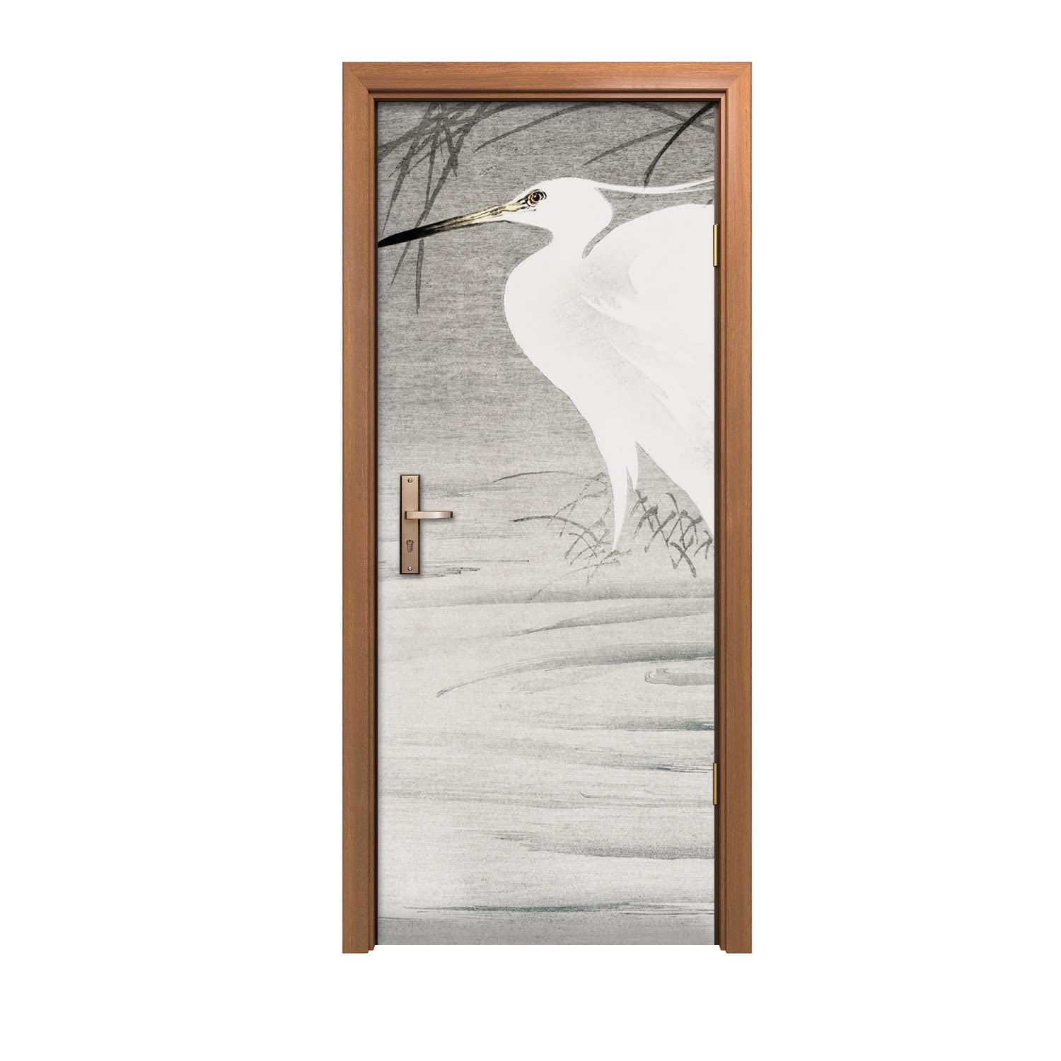 Autocollant de porte 80x200cm Coloray décoration murale adhésive oiseau animal eau