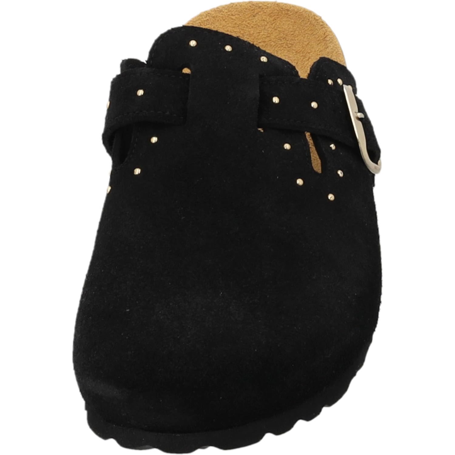 Palado Clogs Damen Kiel Glint Premium Leather - bequeme Pantoletten Made in Spain - elegante Hausschuhe mit Kork-Fußbett - modische Sommerschuhe
