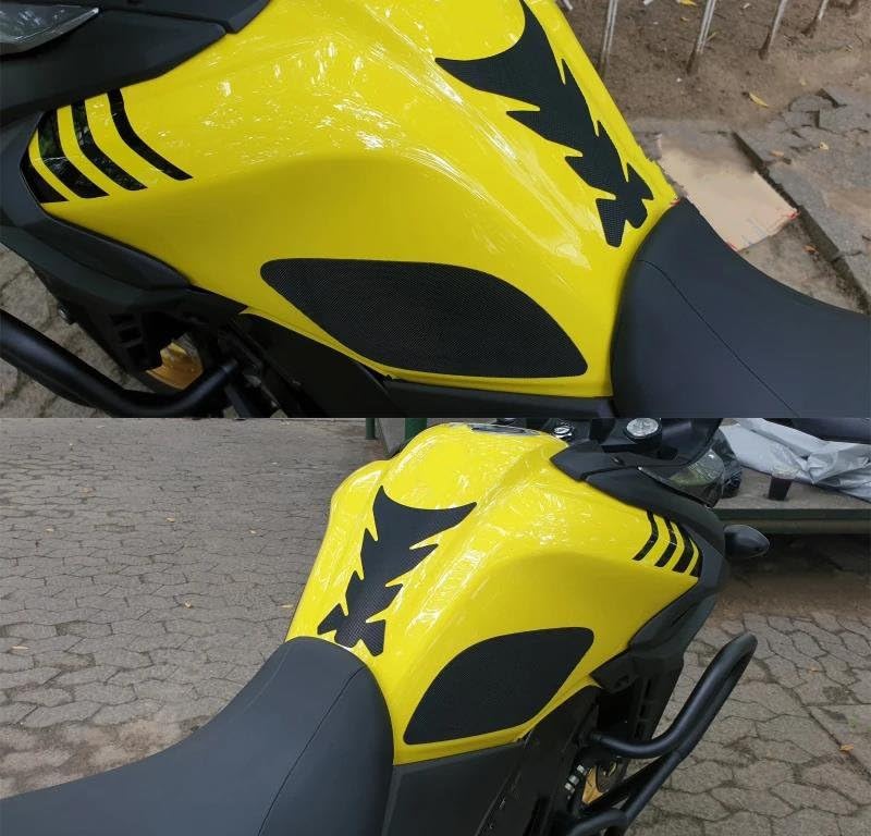 Protector de tanque Yamaha XJR soluciona arañazos de cremallera moto 6