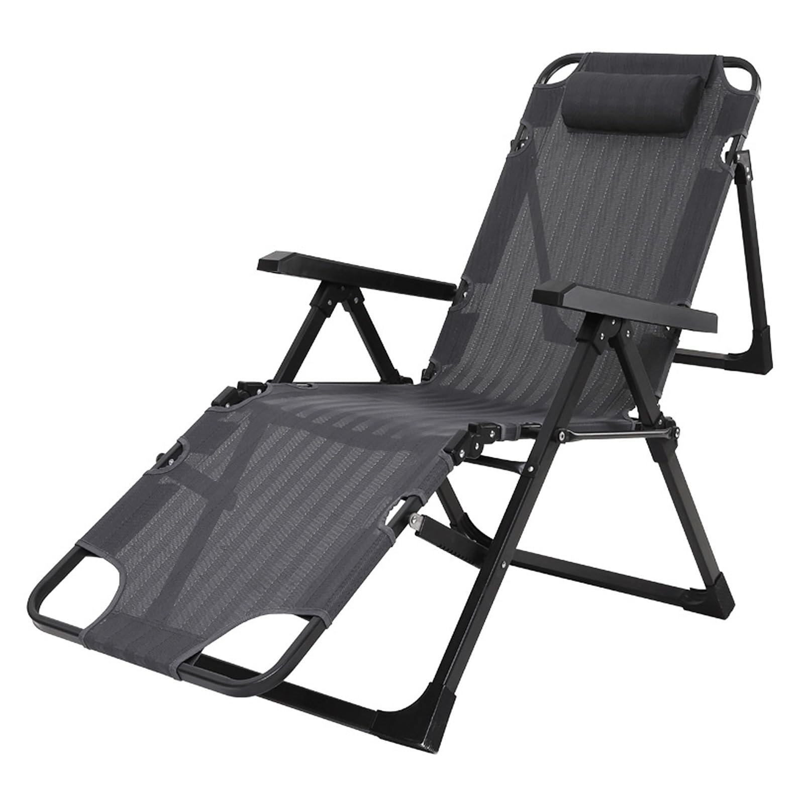 Chaise de jardin zero gravity inclinable avec appui-tête réglable