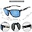 INFI Fishing Polarized Sunglasses for Men Driving Running Golf Sports Glasses Square UV Protection Designer Style Unisex (Shiny Blue Leopard/Ice Blue Lens)