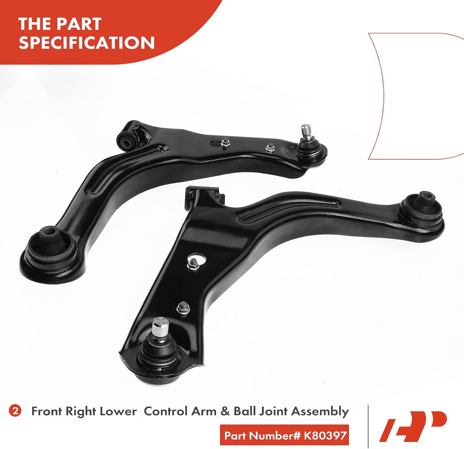 A-Premium Set of 6, Front Complete Strut & Coil Assembly, Lower Control Arm with Ball Joint, Sway Bar End Link, Compatible with Ford Escape Mazda Tribute 2001-2004 2.0L 3.0L
