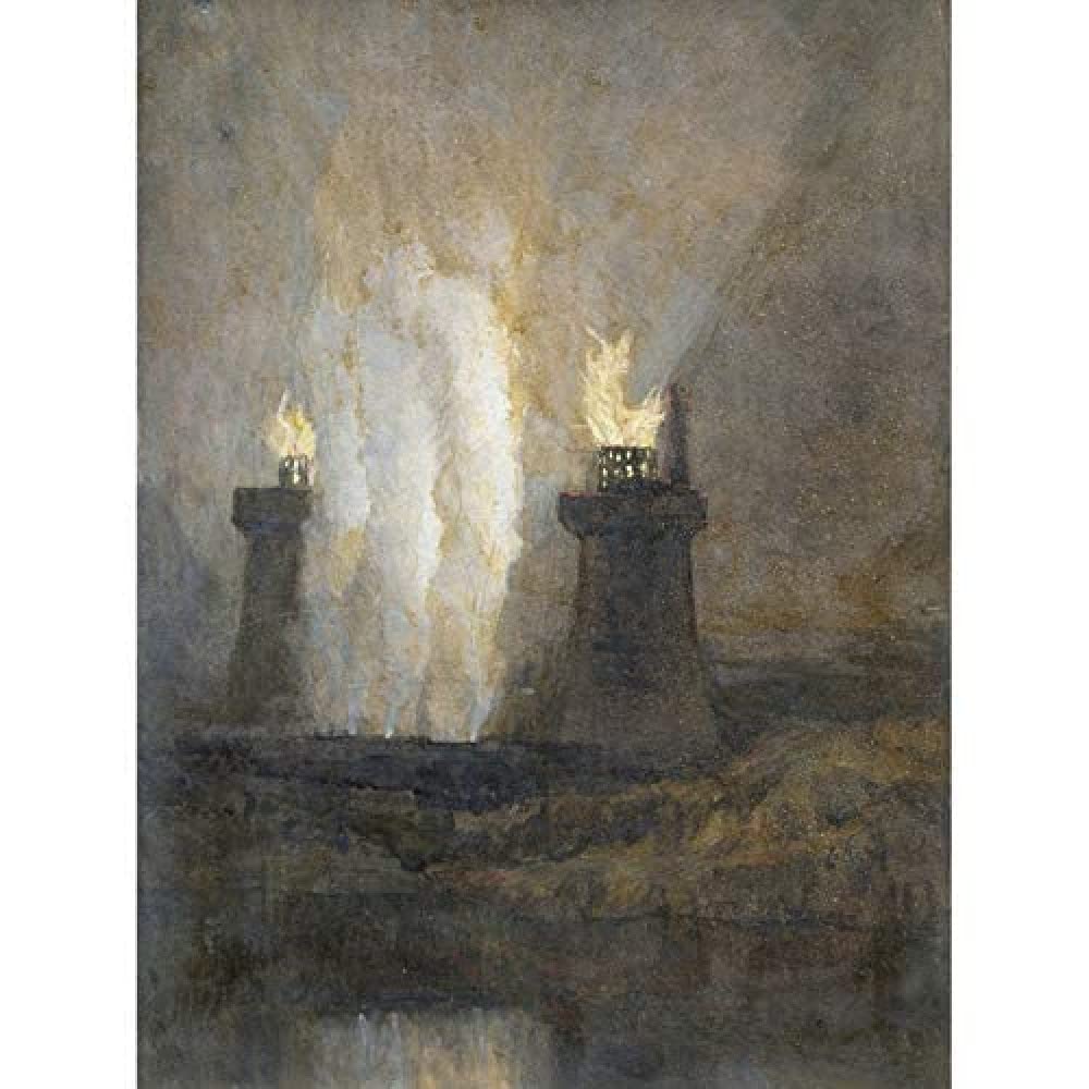 Artery8 Attr To William Turner Carron Iron Works Painting Unframed Wall Art Print Poster Home Decor Premium