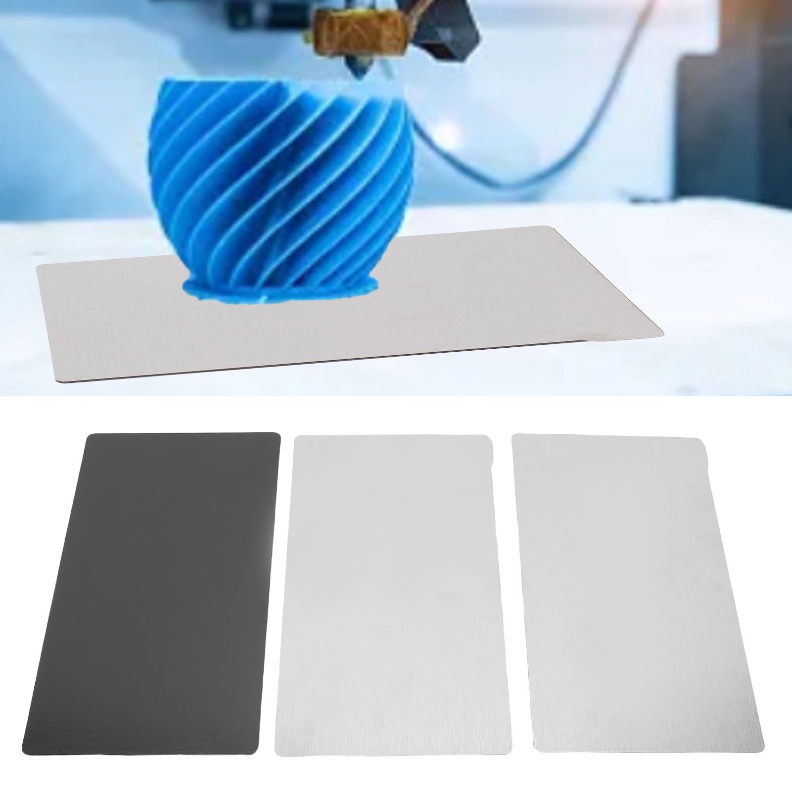 2PCS Flexible Build Plate Set Inoxydable pour Photon Mono M7/M7 Pro Imprimantes 3D SLA DLP