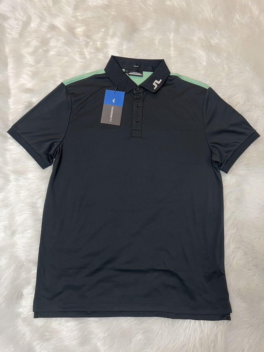 J.LINDEBERG ジェイリンドバーグ ゴルフ ポロシャツ ブラック XL