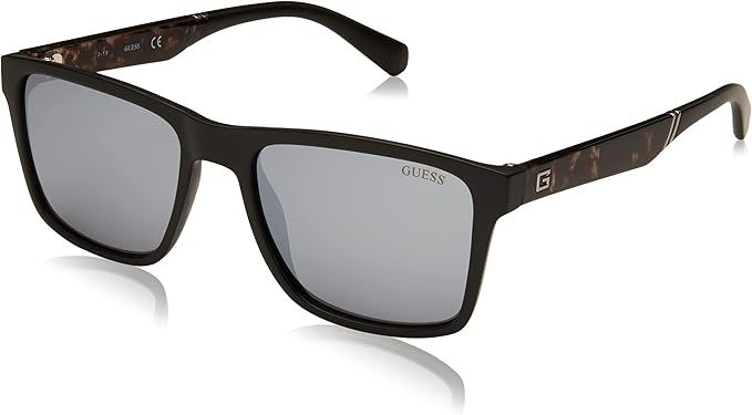 Amazon Co Jp Guess Men S Mirrored Gu6928 Gu6928 02c 56 Black Rectangle Sunglasses 服 ファッション小物