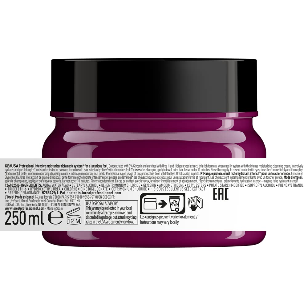 L'Oréal Professionnel Pflegende Haarmaske für welliges und lockiges Haar, Serie Expert, Curl Expression Intensive Moisturizer Mask Rich